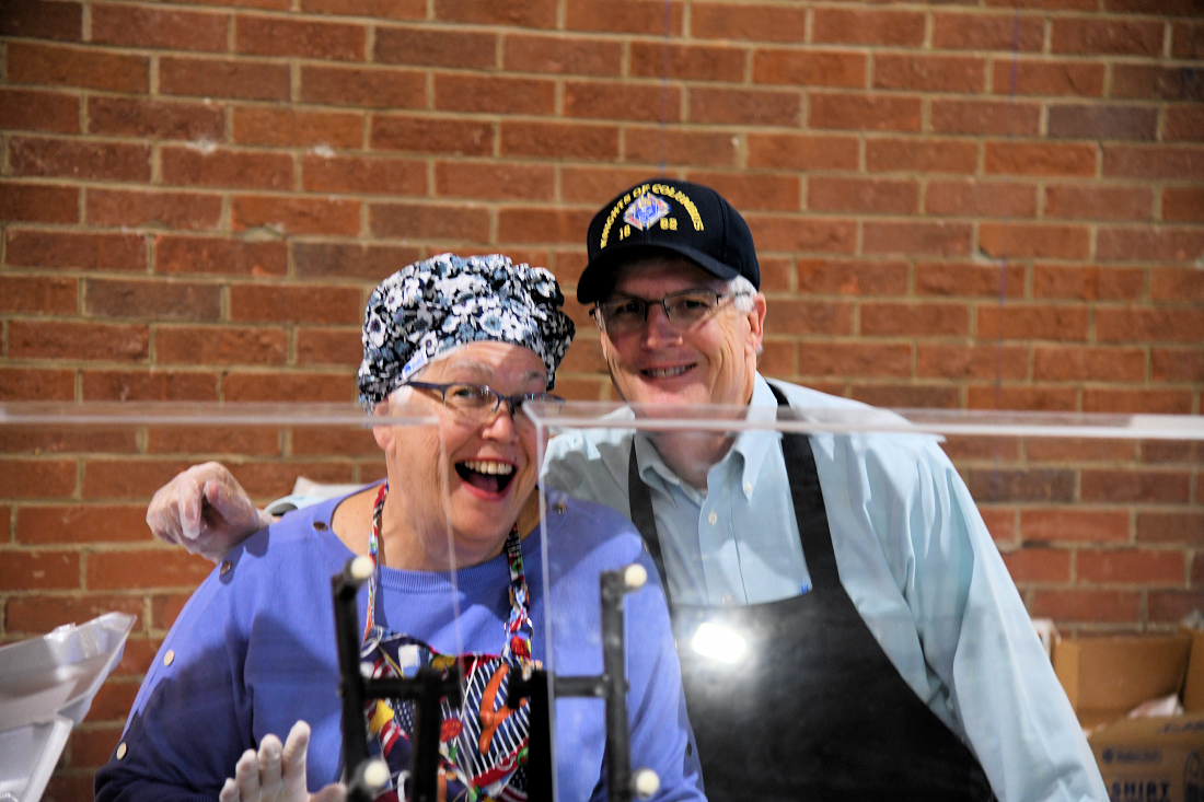 Volunteers enjoy their efforts